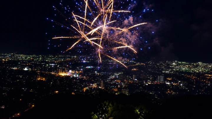 過去のサンフェスタで打ち上げられたゆめ花火